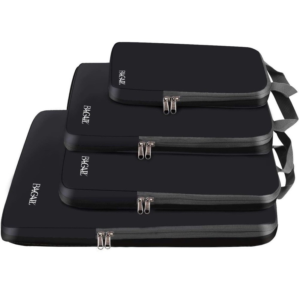 Black Garment Storage Bags - 4-Pack Travel & Closet Organizers